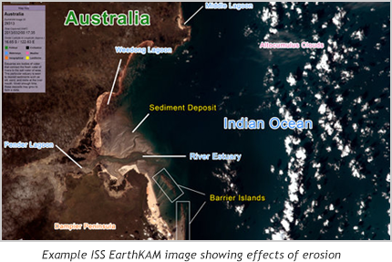 Annotated image of the Australian coast